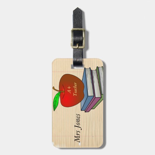 Étiquette À Bagage Enseignant (Devant Vertical)