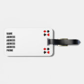 Étiquette À Bagage Enseignes de cartes de jeu (Dos horizontal)
