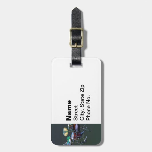 Étiquette À Bagage Ensemble à tambour (Devant Vertical)