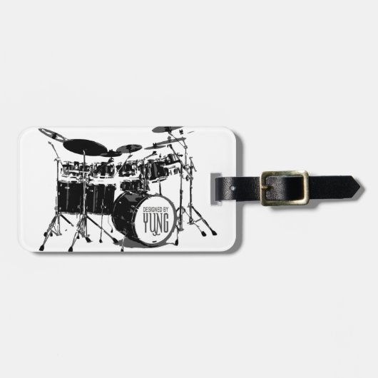 Étiquette À Bagage Ensemble de tambour (Devant horizontal)