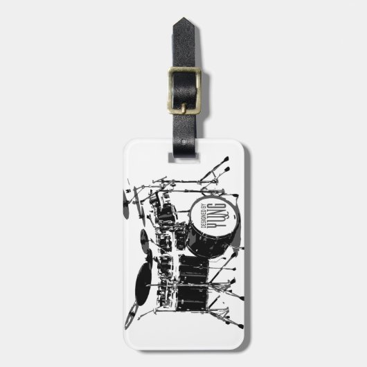 Étiquette À Bagage Ensemble de tambour (Devant Vertical)