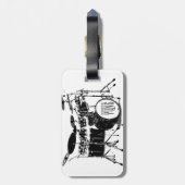 Étiquette À Bagage Ensemble de tambour (Dos Vertical)