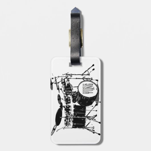 Étiquette À Bagage Ensemble de tambour (Dos Vertical)