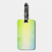 Étiquette À Bagage Ensemble de tambour monogramme vert (Dos Vertical)