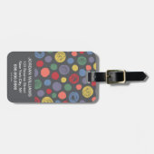 Étiquette À Bagage Ensemble Polka Motif (Devant horizontal)