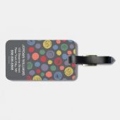 Étiquette À Bagage Ensemble Polka Motif (Dos horizontal)
