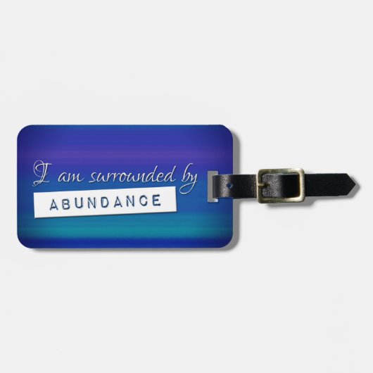 Étiquette À Bagage Entouré par Abundance Jewel Tone Inspirational (Devant horizontal)