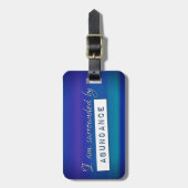 Étiquette À Bagage Entouré par Abundance Jewel Tone Inspirational (Devant Vertical)