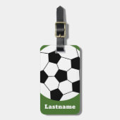 Étiquette À Bagage Entraîneur de balle de soccer - Tirage moderne gra (Devant Vertical)