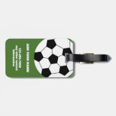 Étiquette À Bagage Entraîneur de balle de soccer - Tirage moderne gra (Dos horizontal)