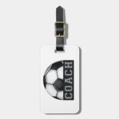 Étiquette À Bagage Entraîneur du football (Devant Vertical)