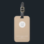 Étiquette À Bagage Entreprise avec logo et informations commerciales<br><div class="desc">Faites de ce design d'entreprise avec logo et informations commerciales votre propre. Un modèle dans un style moderne et minimaliste qui peut être facilement mis à jour avec le logo de votre entreprise et le slogan ou l'info de votre entreprise. Si vous avez besoin d'aide pour personnaliser ce produit, veuillez...</div>