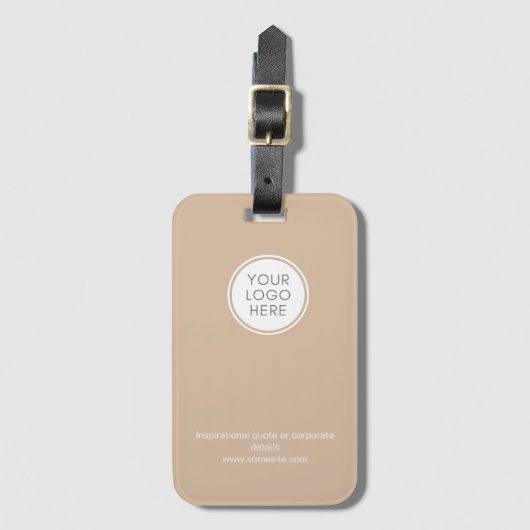 Étiquette À Bagage Entreprise avec logo et informations commerciales (Devant Vertical)