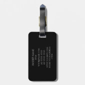 Étiquette À Bagage Entreprise jaune moderne (Dos Vertical)