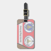 Étiquette À Bagage Entretenez l'étiquette de bagage de chien (Devant Vertical)