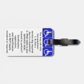 Étiquette À Bagage Entretenez l'étiquette de loi d'ADA de chien (Dos horizontal)