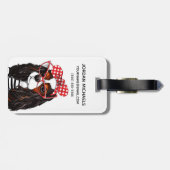 Étiquette À Bagage Épagneul cavalier du Roi Charles de Paris avec (Dos horizontal)