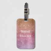 Étiquette À Bagage Éperche violette rose rose or (Devant Vertical)