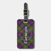 Étiquette À Bagage Epic Scotland Clan Carnegie Tartan (Devant Vertical)
