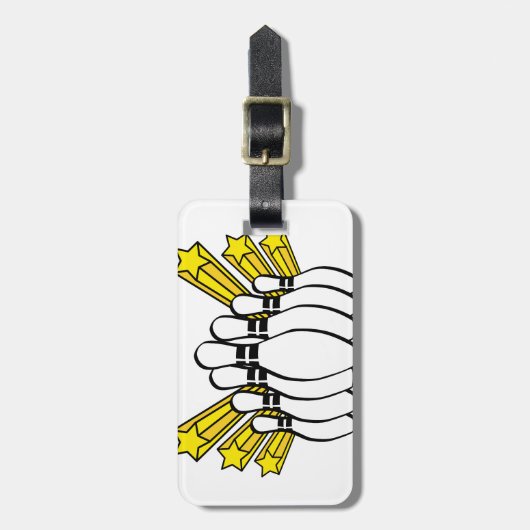 Étiquette À Bagage Épingles de Bowling (Devant Vertical)