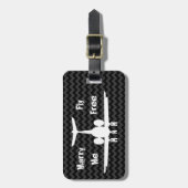 Étiquette À Bagage Épousez-moi étiquette libre de bagage de Chevron (Devant Vertical)