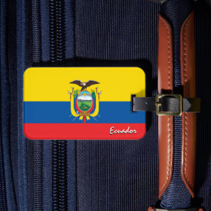 Étiquette À Bagage Equateur Bagages Tags, patriotique Equateur Drapea