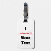 Étiquette À Bagage Equation polaire personnalisable (I Heart) (Dos Vertical)