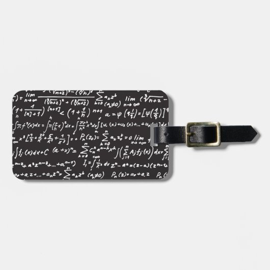 Étiquette À Bagage Équations de maths de tableau noir (Devant horizontal)