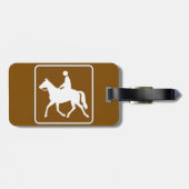 Étiquette À Bagage Equestrian Trail Riding Horse Silhouette Icon (Dos horizontal)
