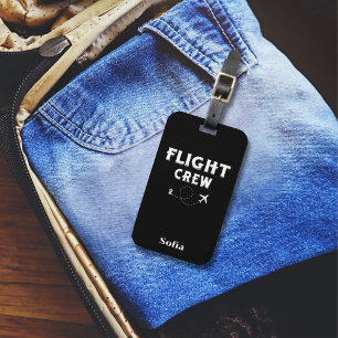 Étiquette À Bagage Équipage de vol en avion Vacances modernes en vol