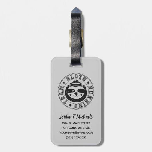 Étiquette À Bagage Équipe courante de paresse (Dos Vertical)