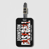 Étiquette À Bagage Équipe de baseball AJOUTER NOM Champion Joueur de  (Devant Vertical)