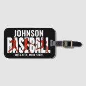 Étiquette À Bagage Équipe de baseball AJOUTER NOM Champion Joueur de  (Devant Horizontal)