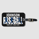 Étiquette À Bagage Équipe de baseball AJOUTER NOM Champion Joueur de (Devant Horizontal)