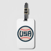 Étiquette À Bagage Équipe de baseball USA (Devant Vertical)