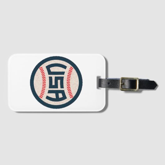 Étiquette À Bagage Équipe de baseball USA (Devant Horizontal)