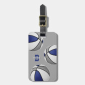 Étiquette À Bagage équipe de bleu gris couleurs (Devant Vertical)