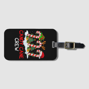 Étiquette À Bagage Équipe de Candy Cane Noël Santa Elf Renne X-mas