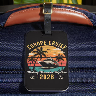 Étiquette À Bagage Équipe de Croisière en Europe 2026 Vacances Famili