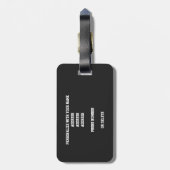 Étiquette À Bagage équipe de filles d'or noir cadeaux volley-ball (Dos Vertical)