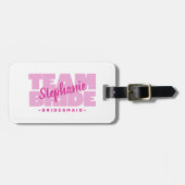 Étiquette À Bagage Équipe de la mariée Demoiselles d'honneur Enterrem (Devant horizontal)