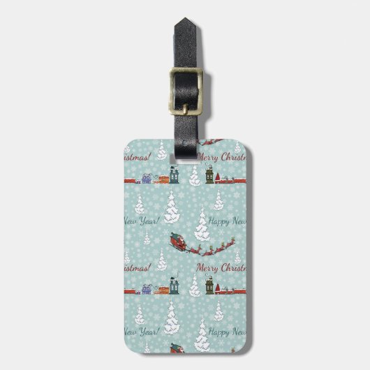 Étiquette À Bagage Équipe de père Noël (Devant Vertical)