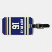 Étiquette À Bagage Équipe de stripes blanches de Jersey (Devant horizontal)