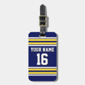 Étiquette À Bagage Équipe de stripes blanches de Jersey (Devant Vertical)