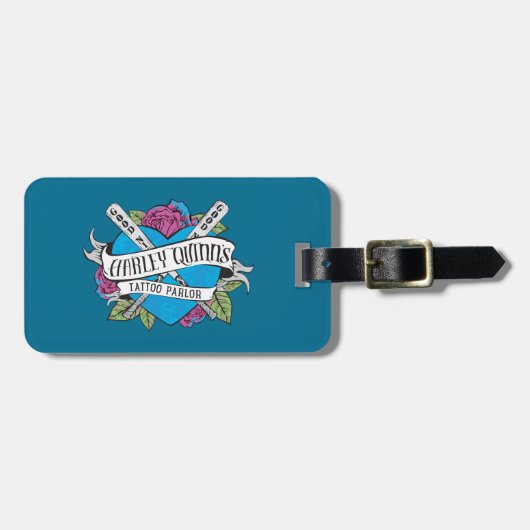 Étiquette À Bagage Équipe de suicide | Harley Quinn's Tattoo Parlor H (Devant horizontal)