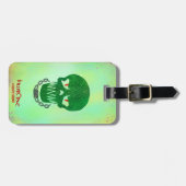 Étiquette À Bagage Équipe de suicide | Icône Tête Croc de tueur (Devant horizontal)