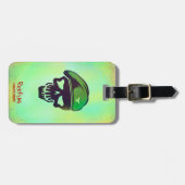 Étiquette À Bagage Équipe de suicide | Icône Tête de drapeau de raque (Devant horizontal)