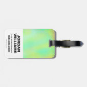 Étiquette À Bagage Équipe de suicide | Icône Tête de drapeau de raque (Dos horizontal)