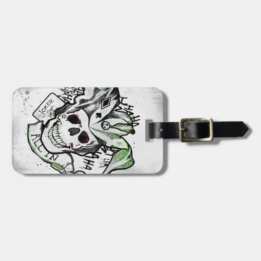 Étiquette À Bagage Équipe de suicide | Joker Crull "All In" Tattoo Ar (Devant horizontal)