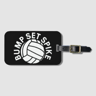 Étiquette À Bagage Équipe de volleyball bump set spike